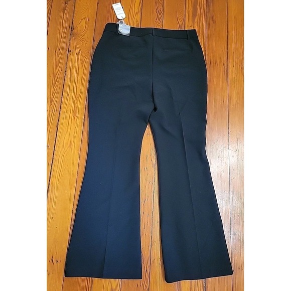 Express The Editor Pant Size 14 Flare Mid Rise Dress Black Style Icon Casual - Picture 9 of 9